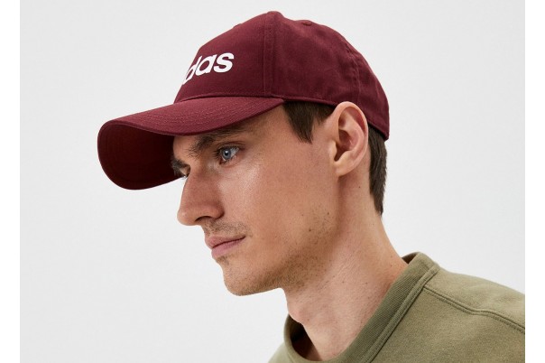 Бейсболка Adidas Logo Pit Hat бордовая