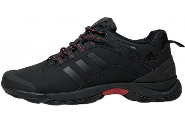 Кроссовки Adidas Terrex Climaproof Deep Black Red short с мехом