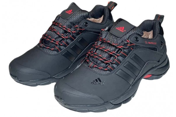 Кроссовки Adidas Terrex Climaproof Black Red short с мехом