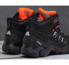 Ботинки Adidas Terrex Winter Зимние черные с оранжевым с мехом