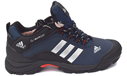 Кроссовки Adidas Terrex Climaproof Зимние Черно-синие с мехом